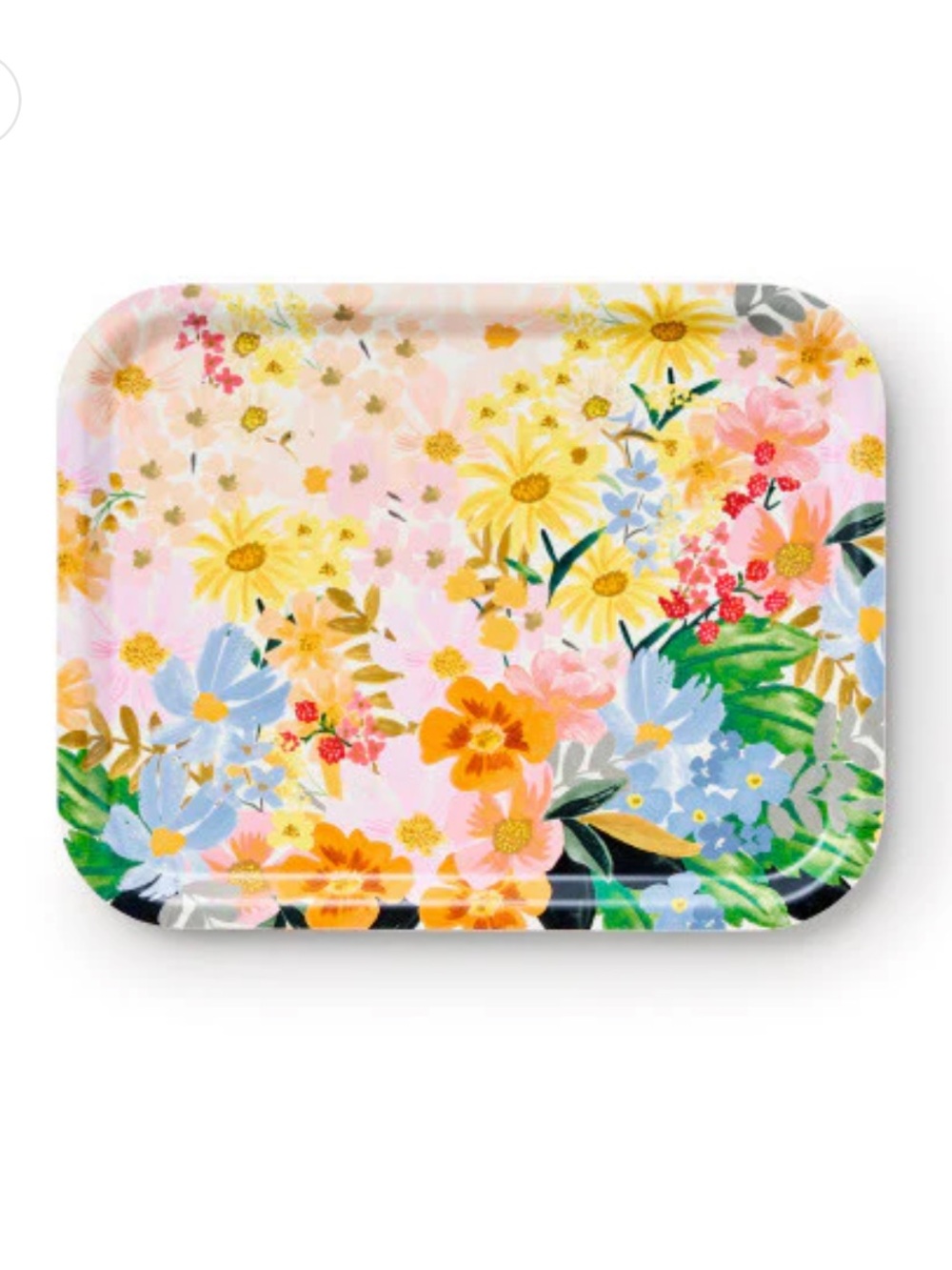 Rifle Paper Co Marguerite Medium Rectangle Bent Ply  Serving Tray 14”x11”